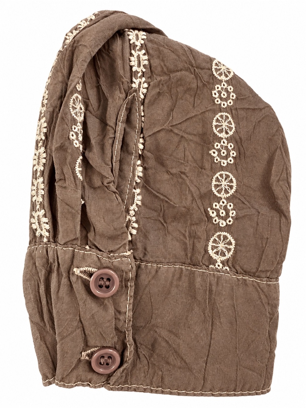 Johnny Was Brown Embroidered Rayon Shirt Dress Tunic M - Picture 5 of 6